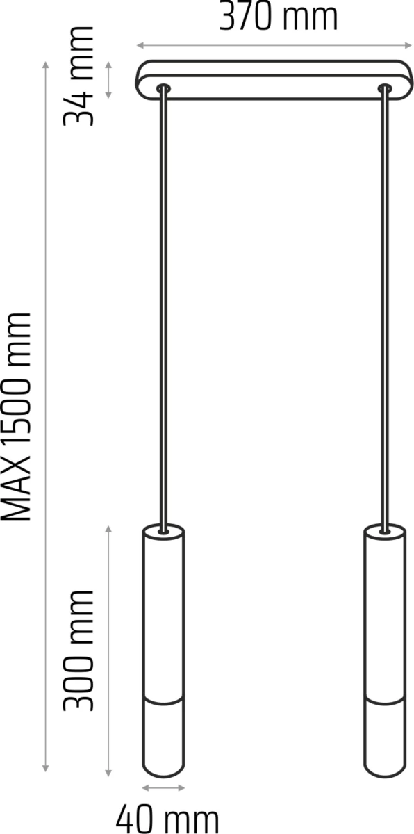 Madera2 šviestuvo Gaubtas 2lb Pilkos Spalvos