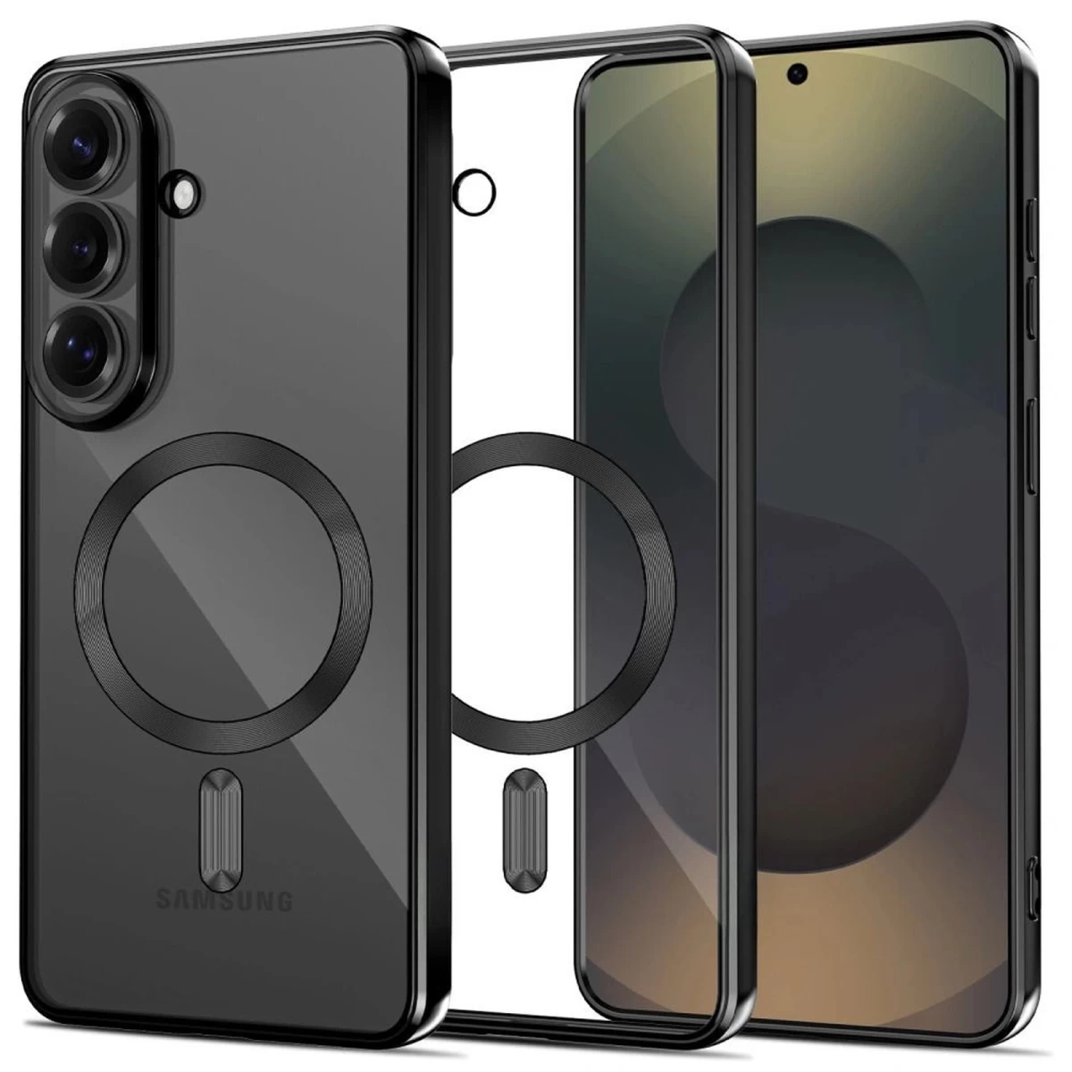 samsung Galaxy S26 Magflex Dėklas - Skaidrus-juodas