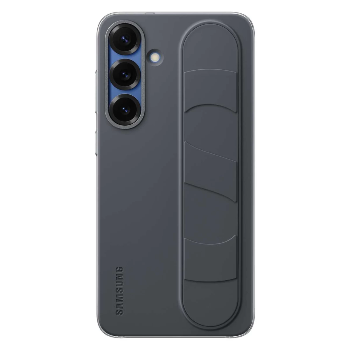 samsung Standing Grip Dėklas Su Silikonine Rankena, Skirtas samsung Galaxy S25 - Juodas