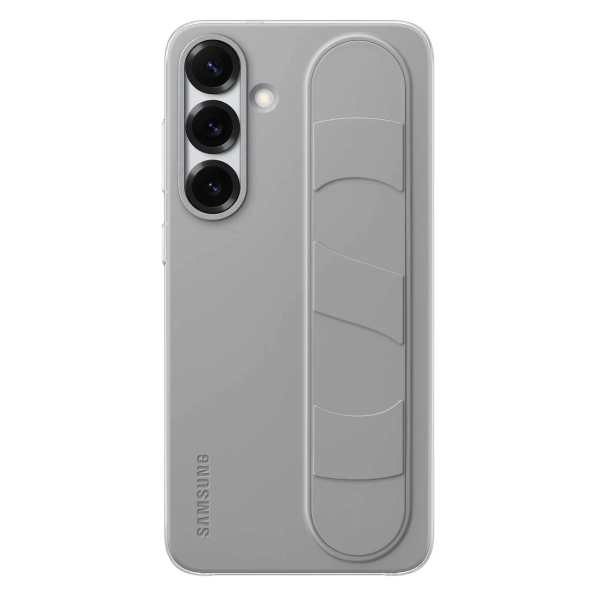 samsung Standing Grip Dėklas Su Silikonine Rankena, Skirtas samsung Galaxy S25 - Pilkas