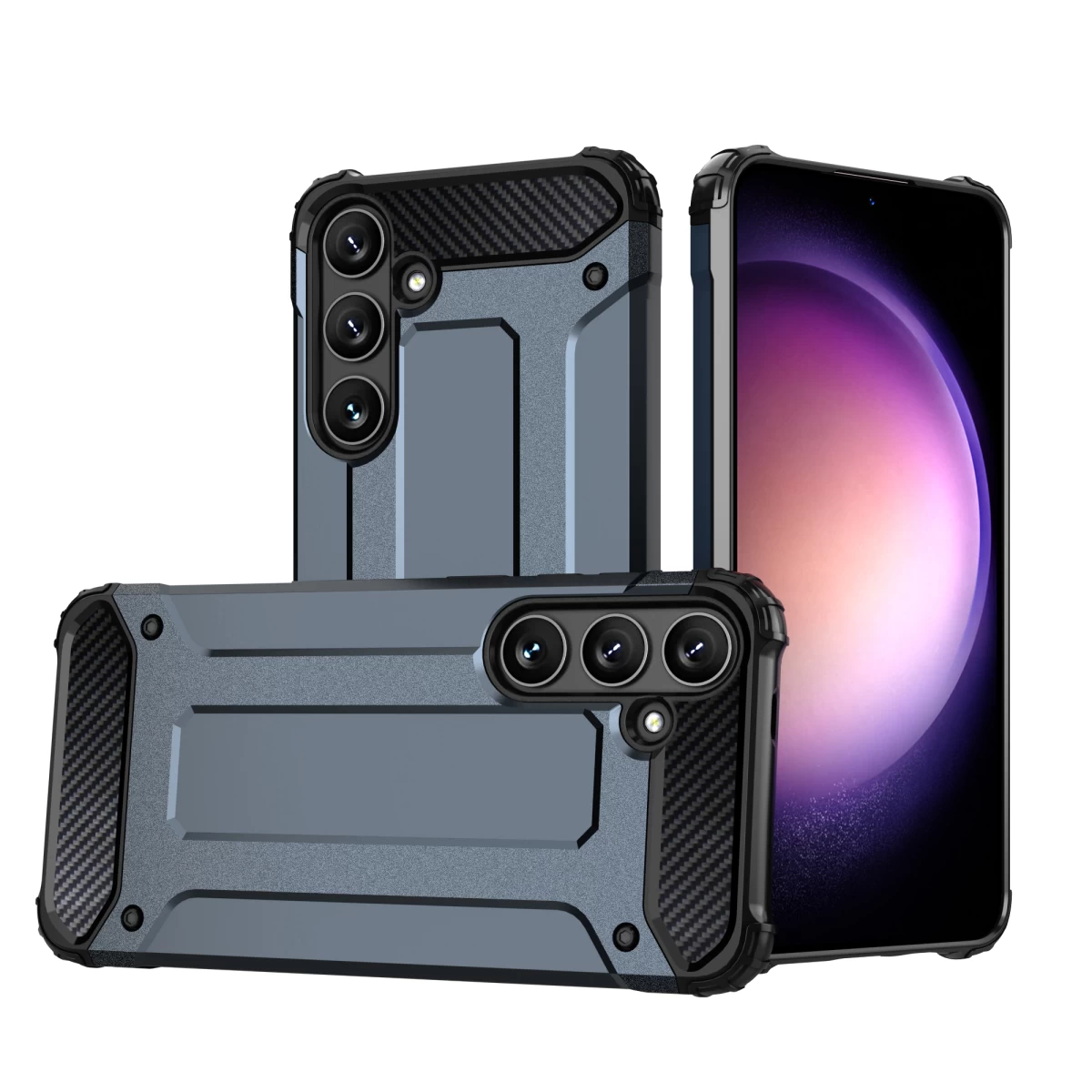 šarvuotas Sustiprintas Dėklas Samsung Galaxy S24 Hybrid Armor Blue