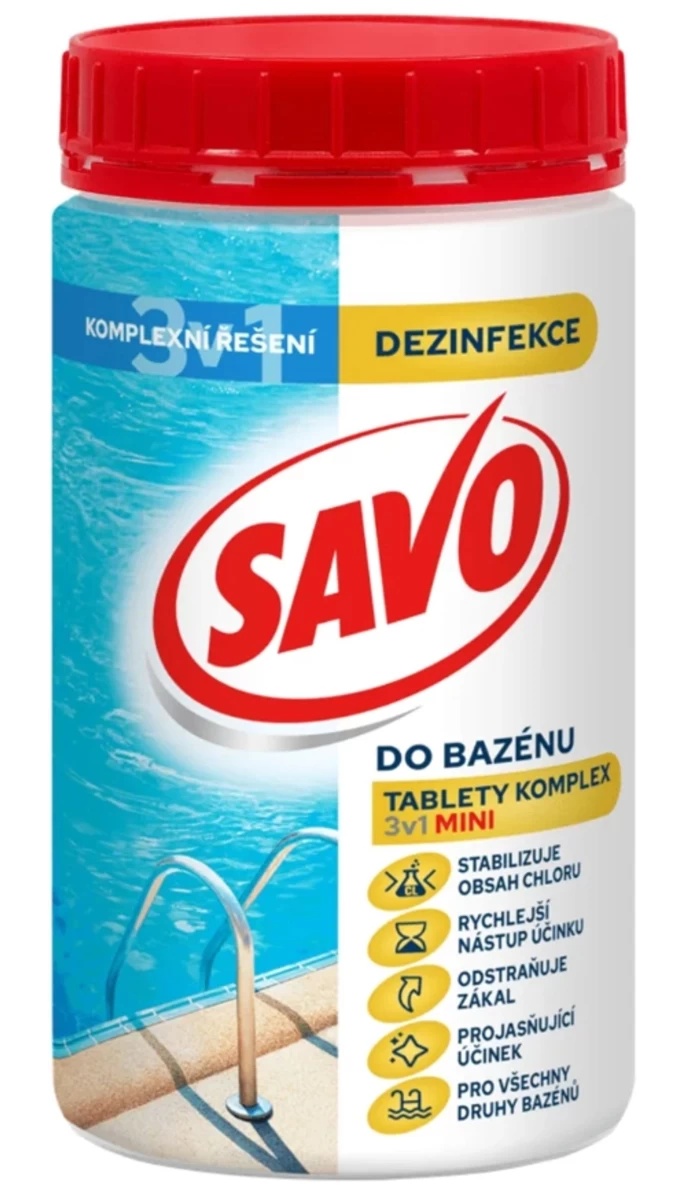 Savo Mini 3-in-1 Chloro Tabletės Baseinui, 760g