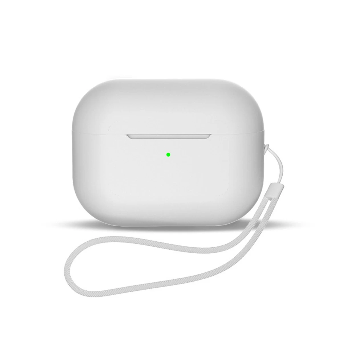 Silikoninis Dėklas airpods 3 + Riešo Dirželis - Baltas