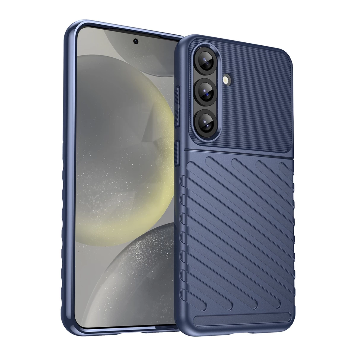 Silikoninis šarvuotas Dėklas samsung Galaxy S25+ Thunder Case - Mėlynas