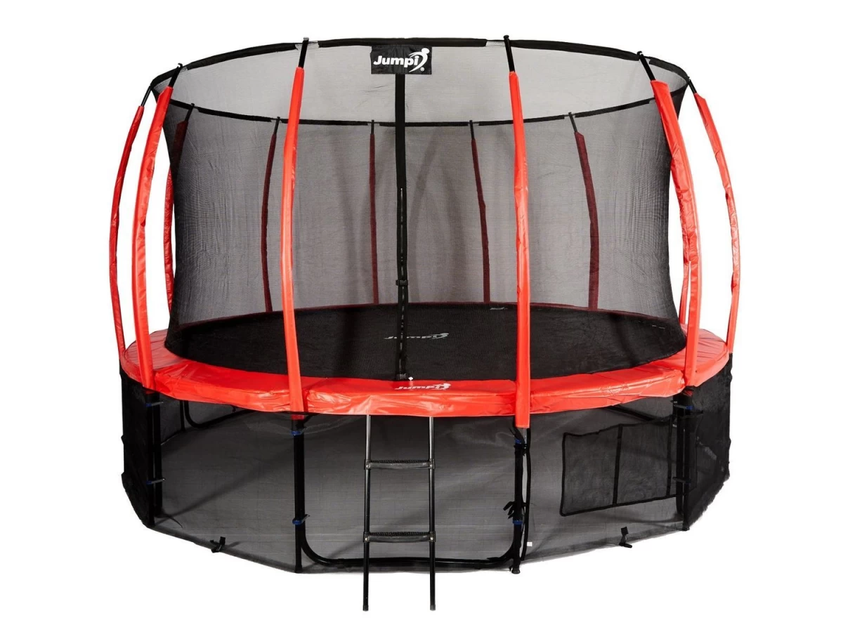Sodo Batutas Jumpi 435cm/14ft Maxy Comfort Plus Red Su Vidiniu Tinklu