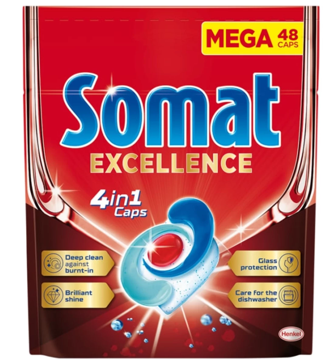Somat Excellence 4-in-1 Indų Ploviklio Kapsulės, 48 Vnt.