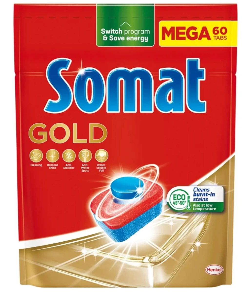 Somat Gold Indų Plovimo Tabletės, 60 Vnt.