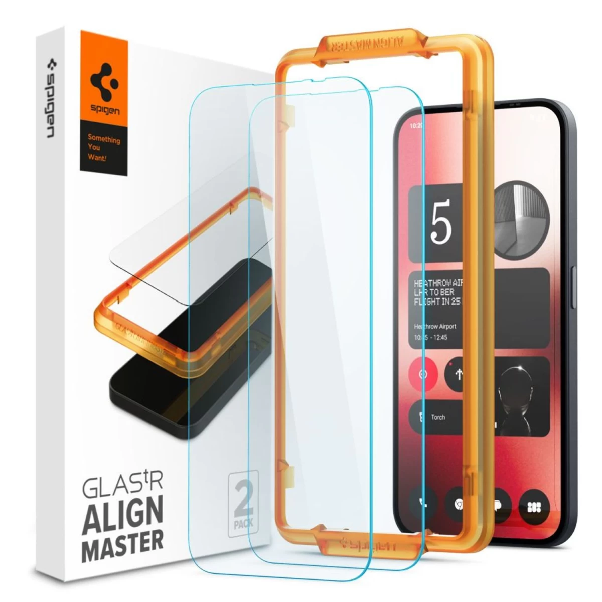 Spigen Alm Glas.tr Grūdintas Stiklas Telefonui nothing Phone 2a - 2 Vnt.
