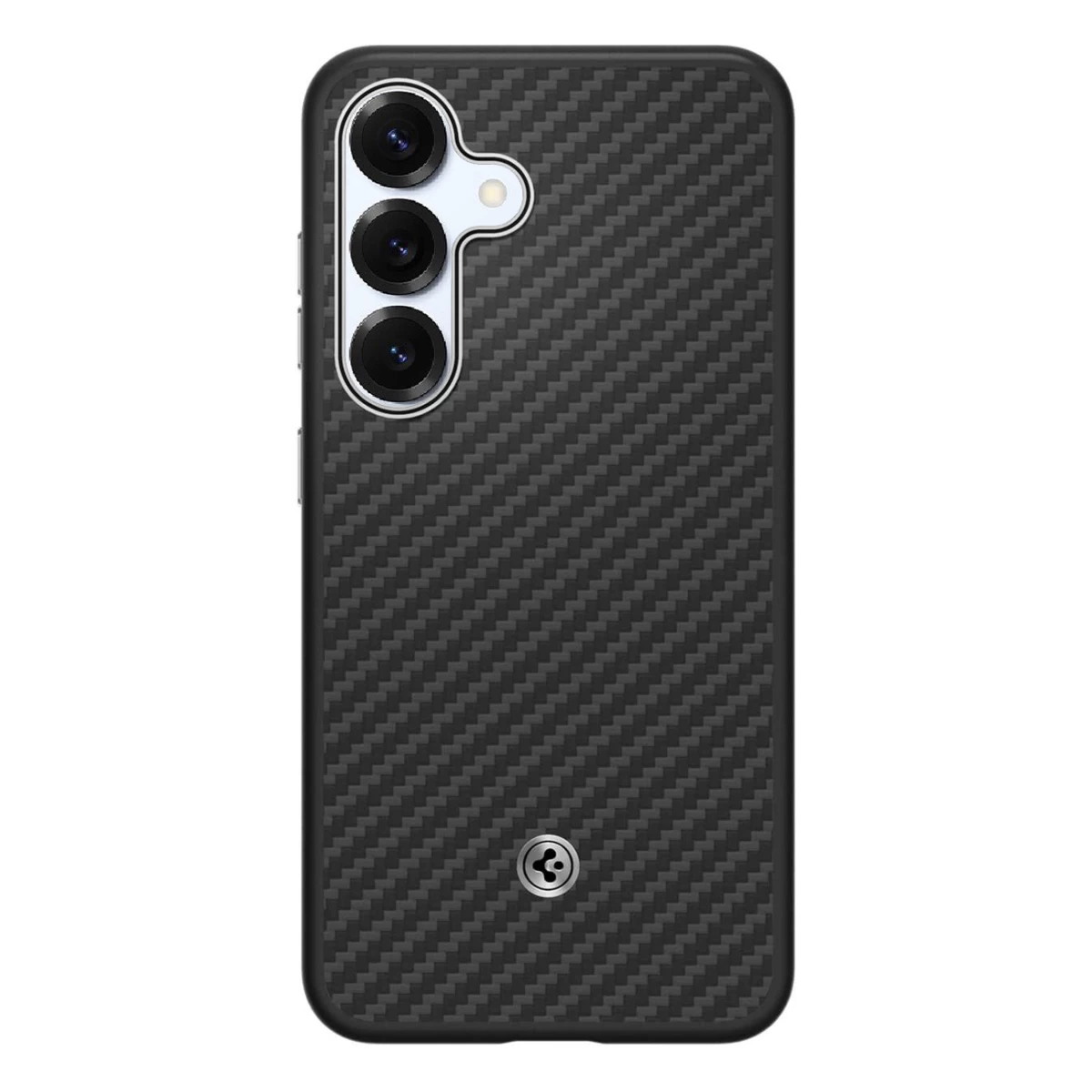 Spigen Enzo Aramid Magfit Silikoninis Dėklas Samsung Galaxy S25 - Juodas