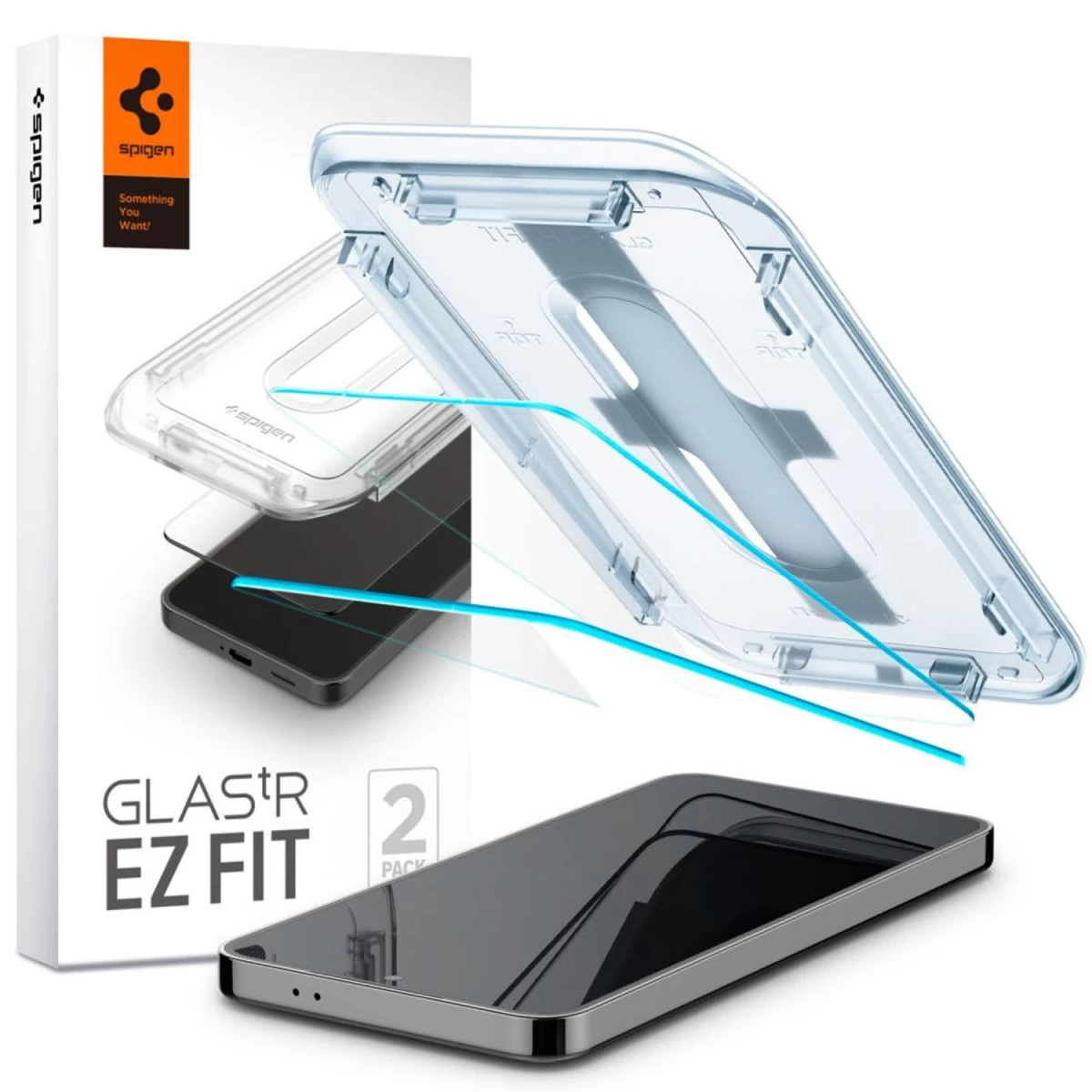 Spigen Glas.tr Ez Fit Grūdintas Stiklas Samsung Galaxy S24 - 2 Vnt.