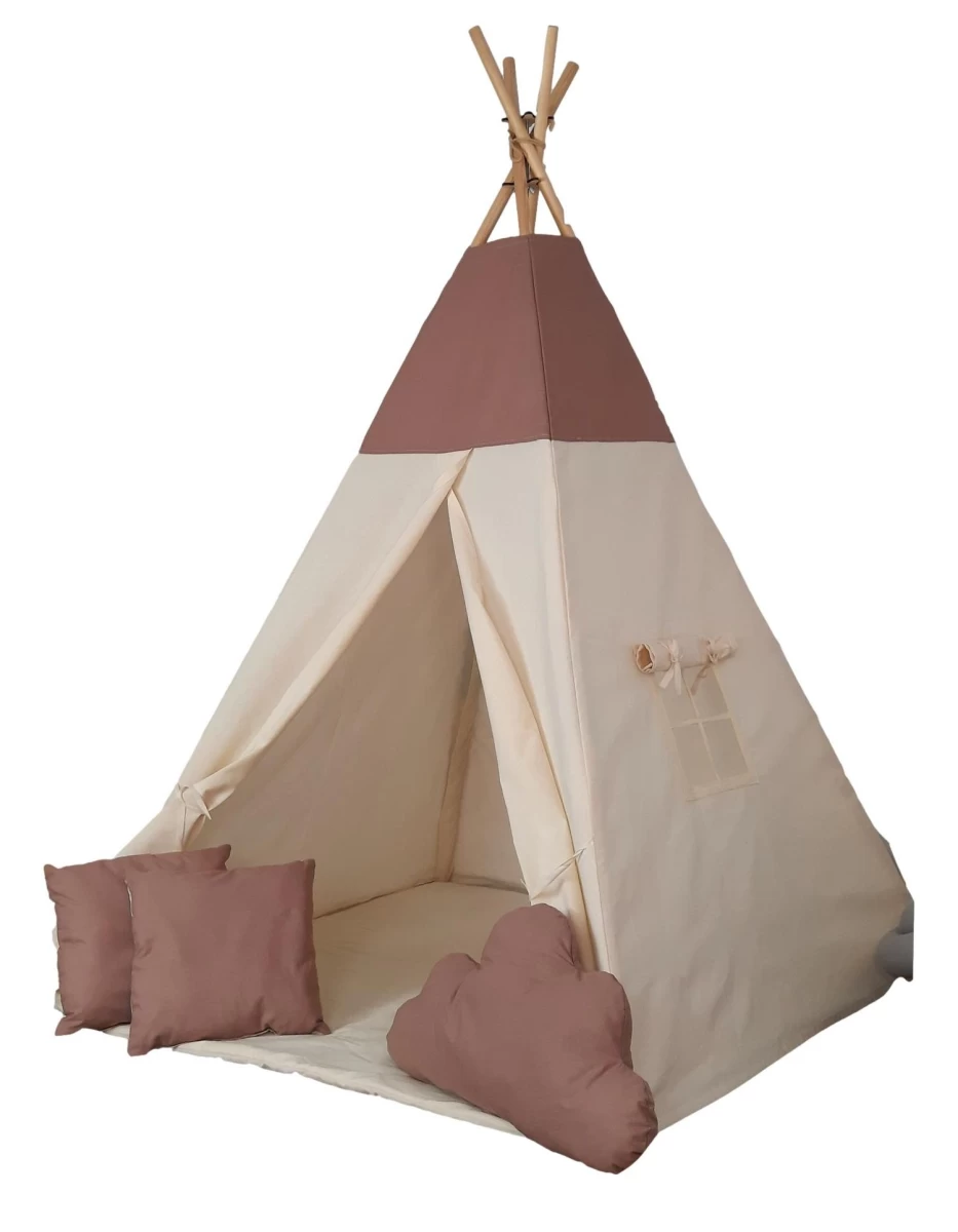 Tipi Smėlio Spalvos Su Kavos Rausva