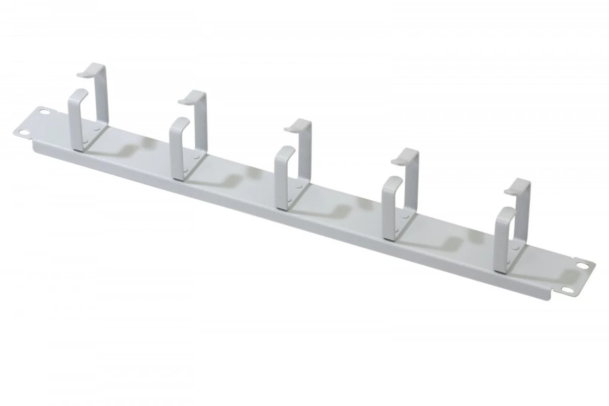 1U cable management pane l 5rings 40x60mm RAL703