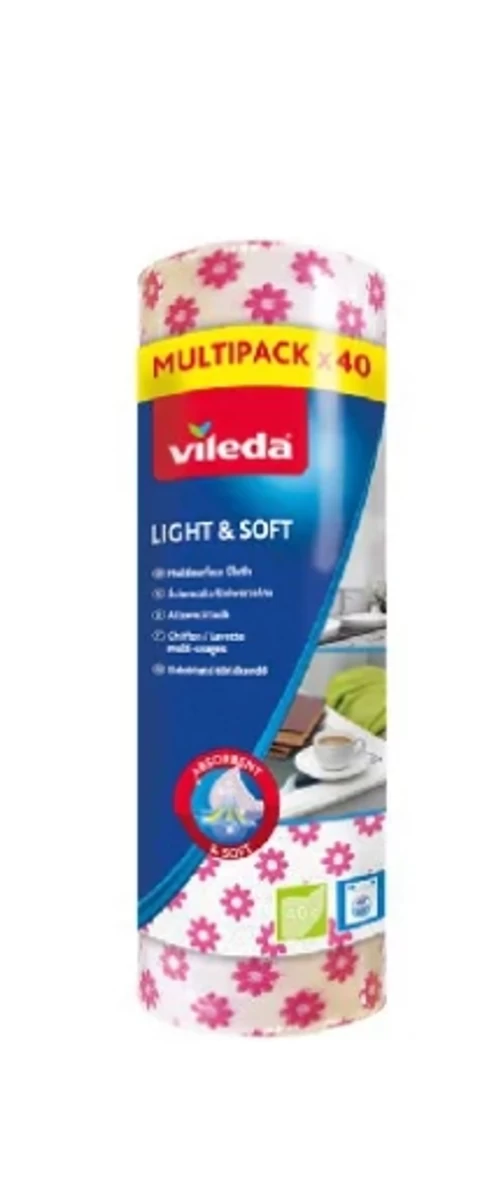 vileda, light &amp; Amp; Minkšta Universali šluostė, 40 Vnt.