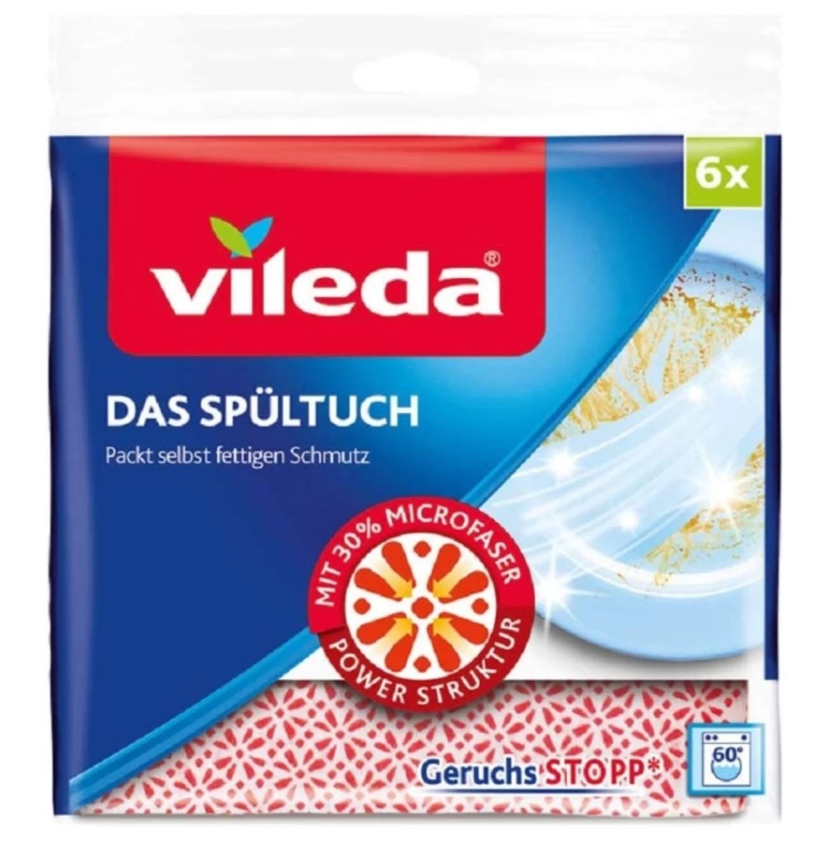 vileda Mikropluošto šluostė, 6 Pakuotės (vokietijos Produktas)
