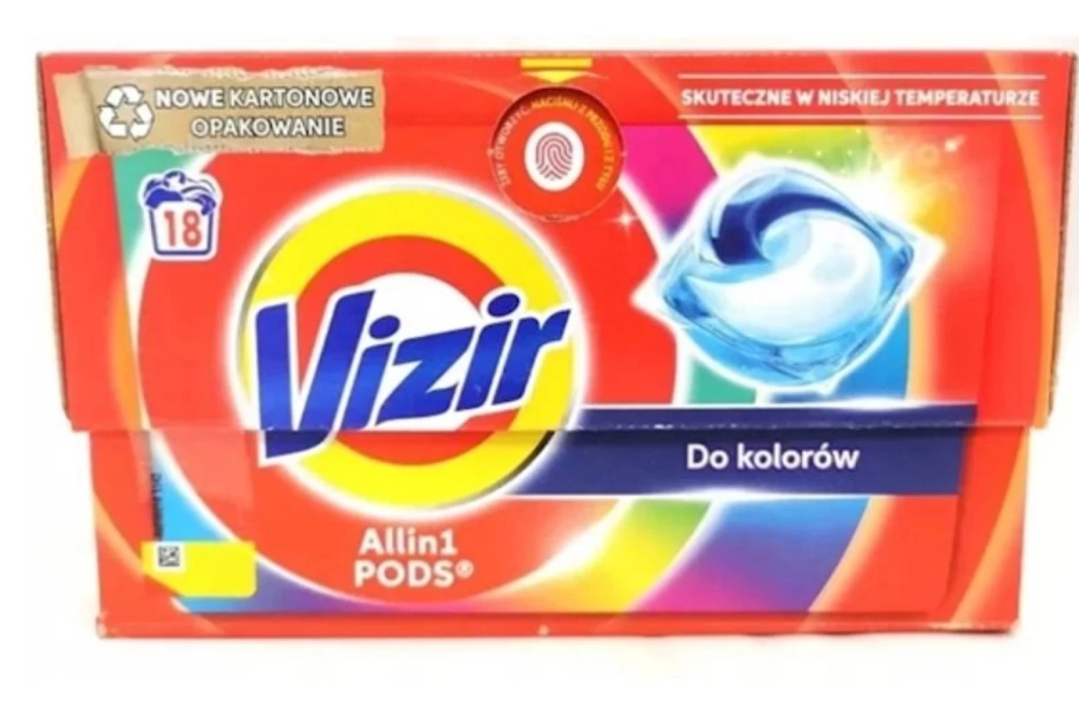 vizir All In 1 Spalvų Plovimo Kapsulės, 18 Vnt.