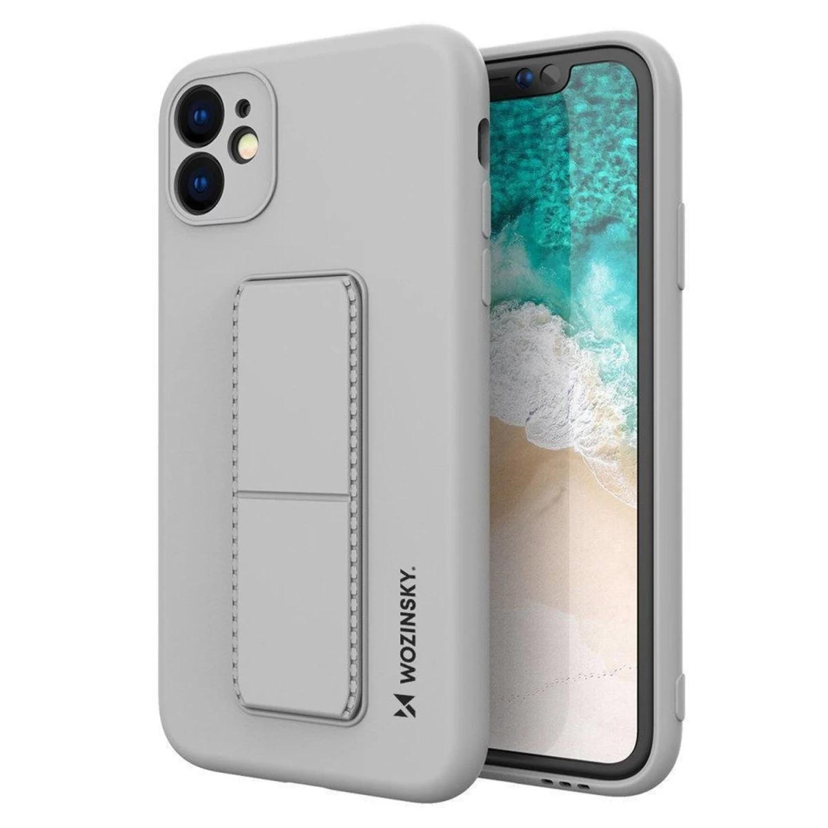 Wozinsky Kickstand Case Silikoninis Dėklas Iphone 12 Pro Max Pilkas