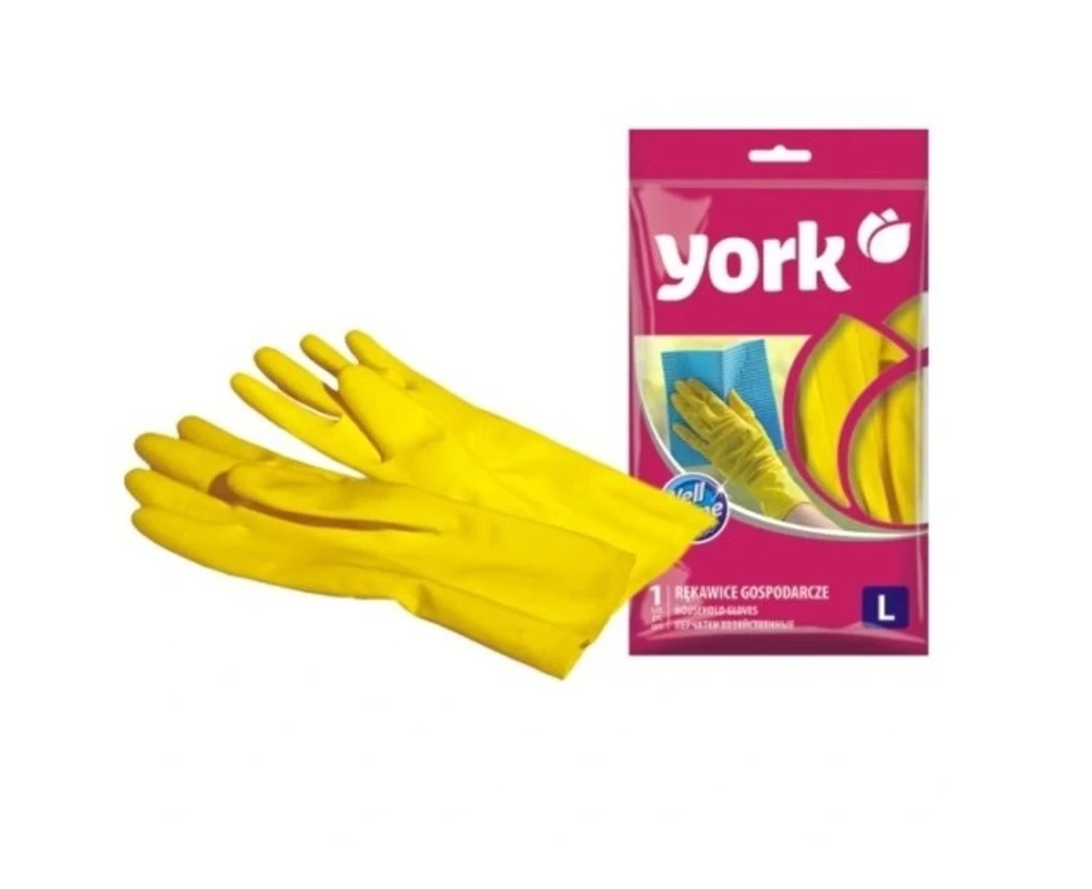 York, Buitinės Guminės Pirštinės, L Dydis.