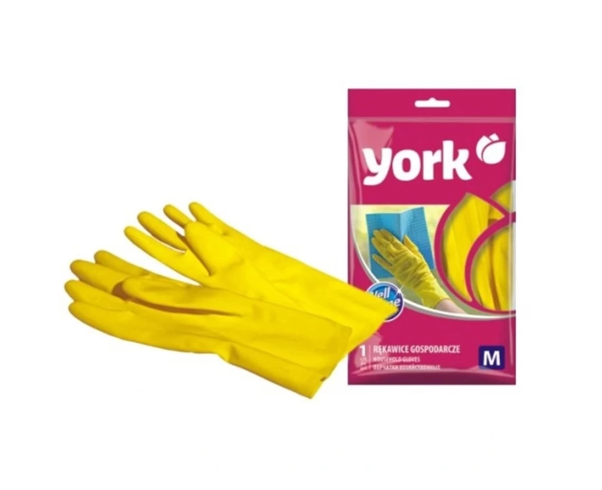 York Guminės Buitinės Pirštinės M Dydžio.