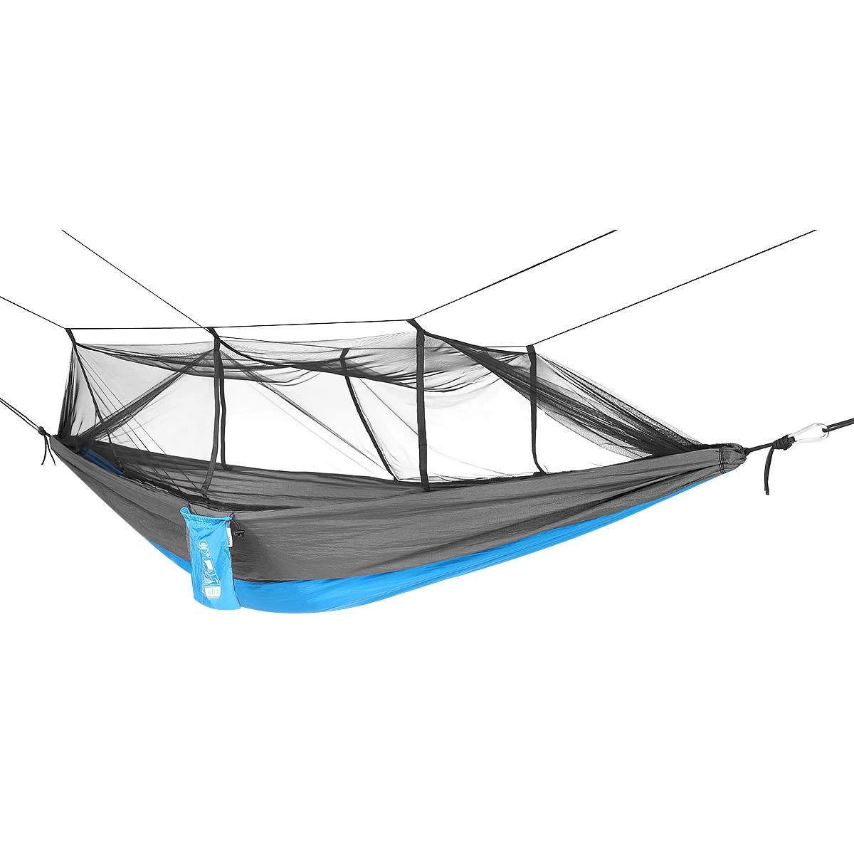 2 Asmenų Hamakas 270x140 Cm Su Tinkleliu Nuo Uodų, Mėlynos Spalvos