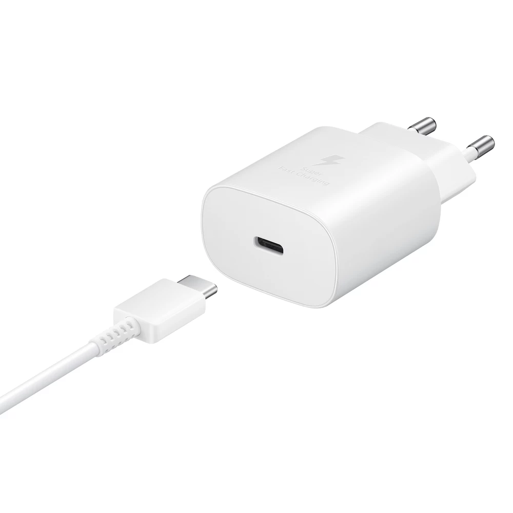 2-in-1 25 W Tinklo įkroviklis + Usb-c Kabelis 1 M, Baltas