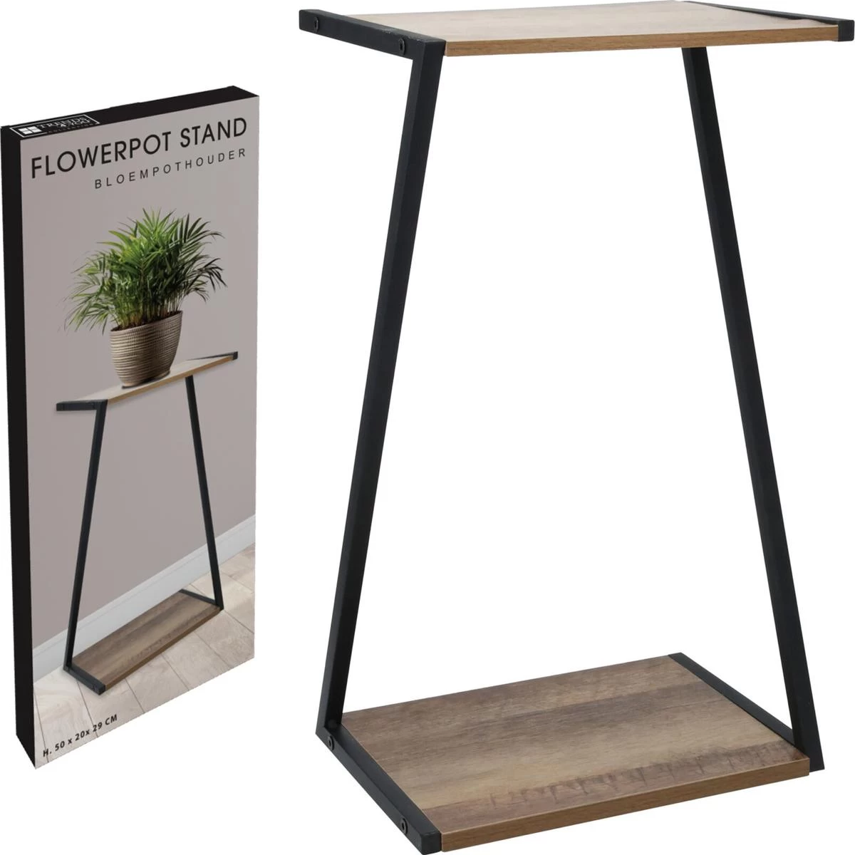 2 Pakopų Gėlių Stalas Augalams 29x20x50cm Medinis Statybinis Stalas