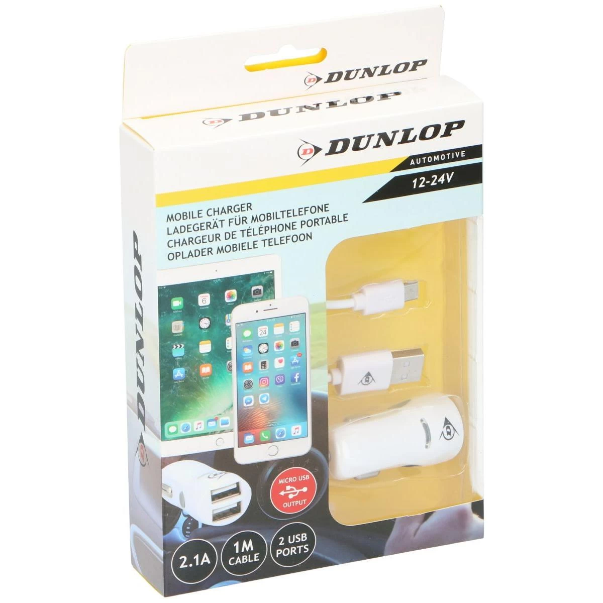 2 Usb Jungčių įkroviklis Ir Micro Usb 2.1a Kabelis Dunlop