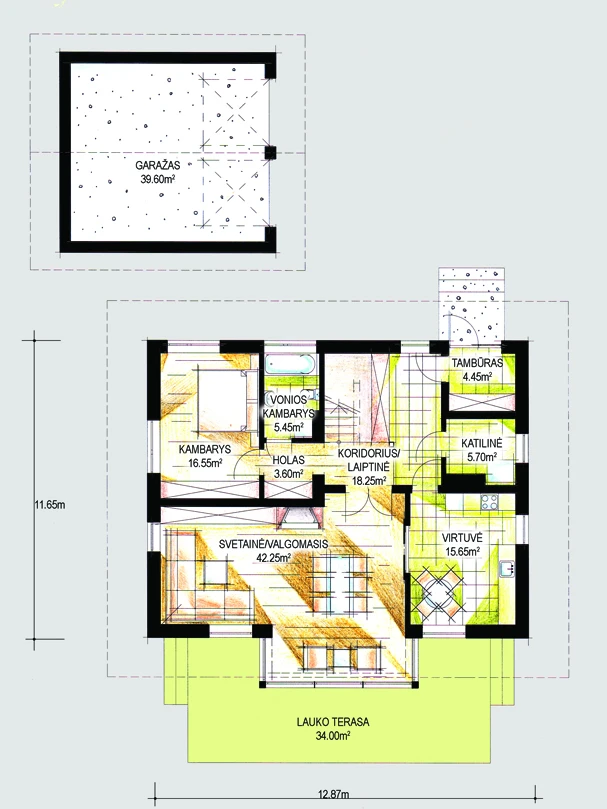 Klasikinių formų namo projektas „Margarita“