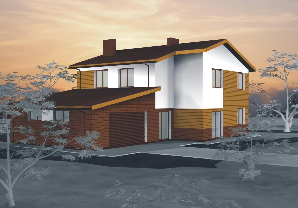 Dviejų aukštų namo projektas „Simas“