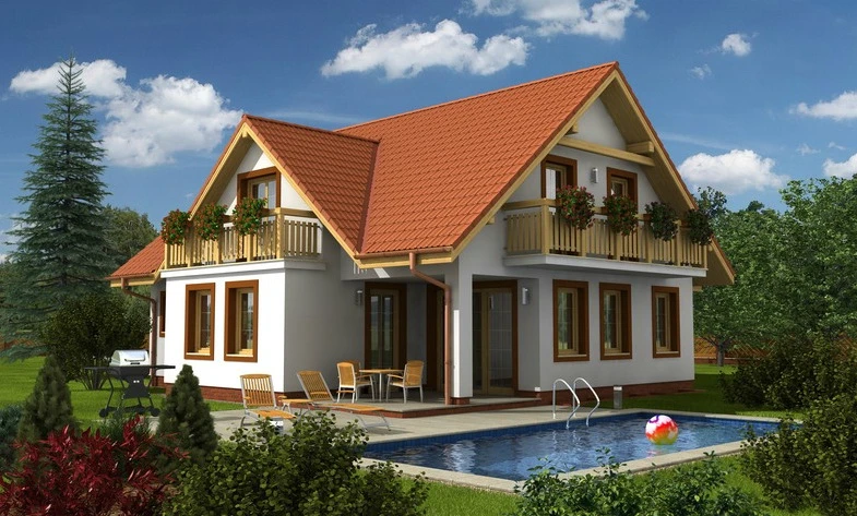 Dviejų aukštų namo projektas Viltė