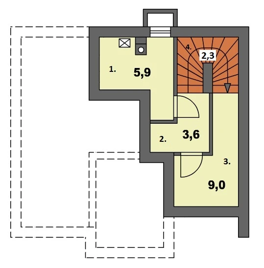 Dviejų aukštų namo projektas Benas