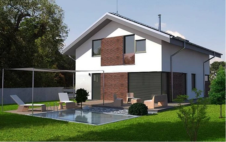 Dviejų aukštų namo projektas Lykantas