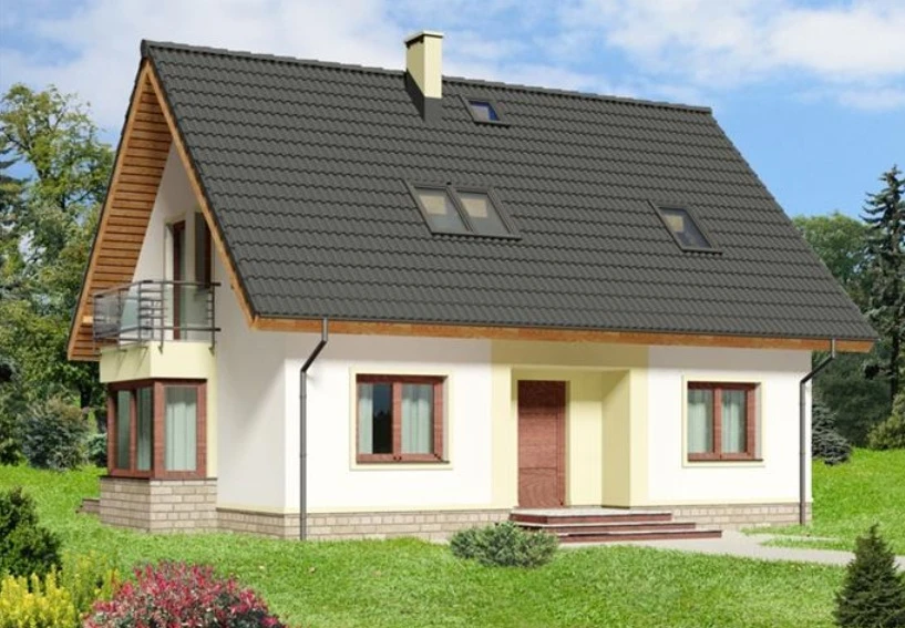 Vieno aukšto su mansarda namo projektas Lina