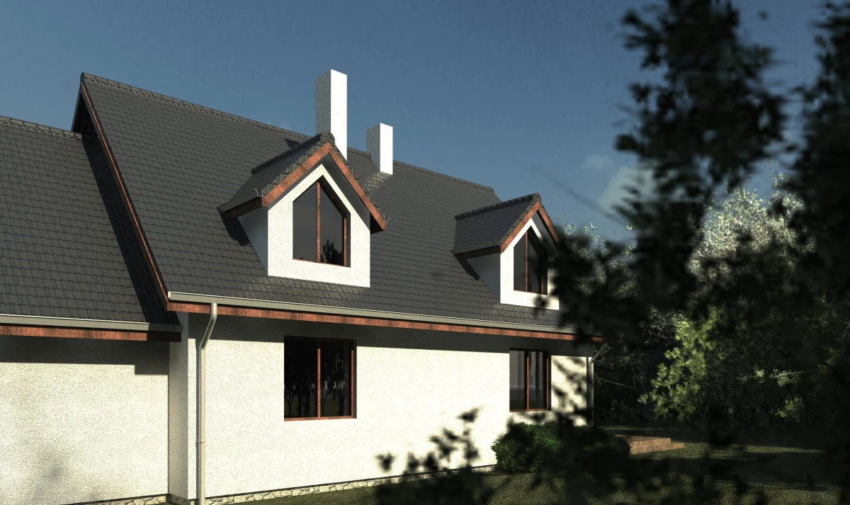 Vieno aukšto su mansarda namo projektas Rytis