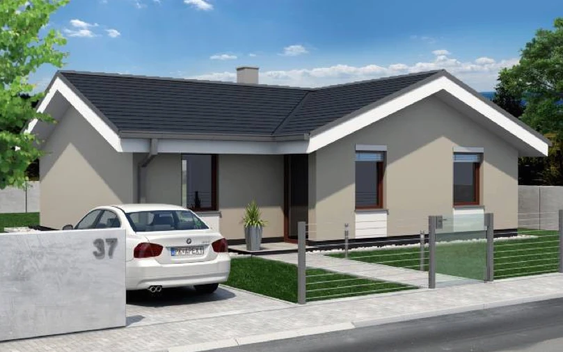 Vieno aukšto namo projektas Galintas