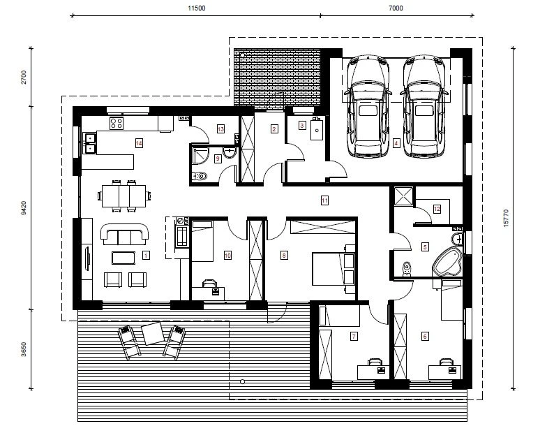 Gyvenamojo namo projektas „Erdvilas“