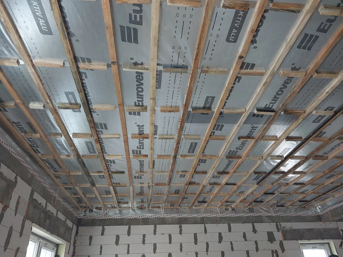 Perdangos (stogo) paruošimas šiltinimui ekovata