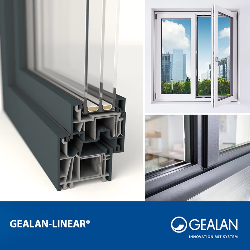 GEALAN-LINEAR® - 74 MM MONTAVIMO PLOČIO SISTEMŲ EVOLIUCIJA