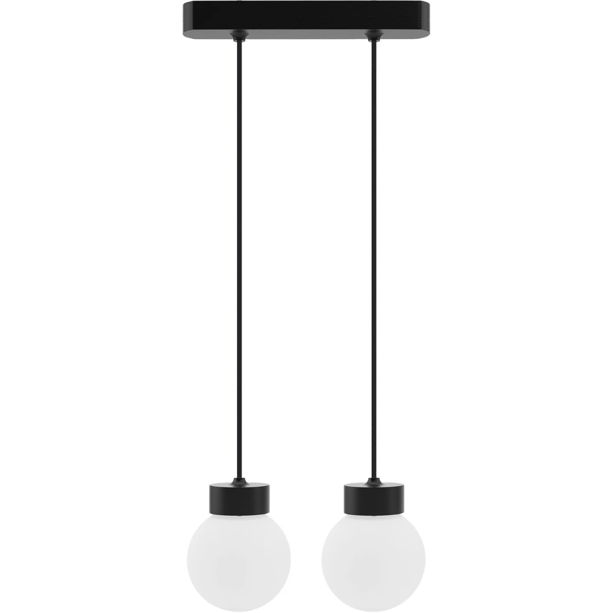 Barrel-orb Ball 2-light Black