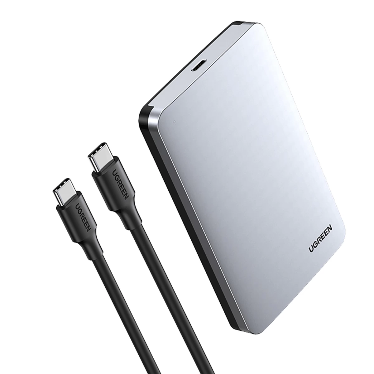 2,5&#039;&#039; Sata 3.0 6gbps Hdd Narvelis + Usb-c Kabelis 0,5 M - Sidabrinės Spalvos