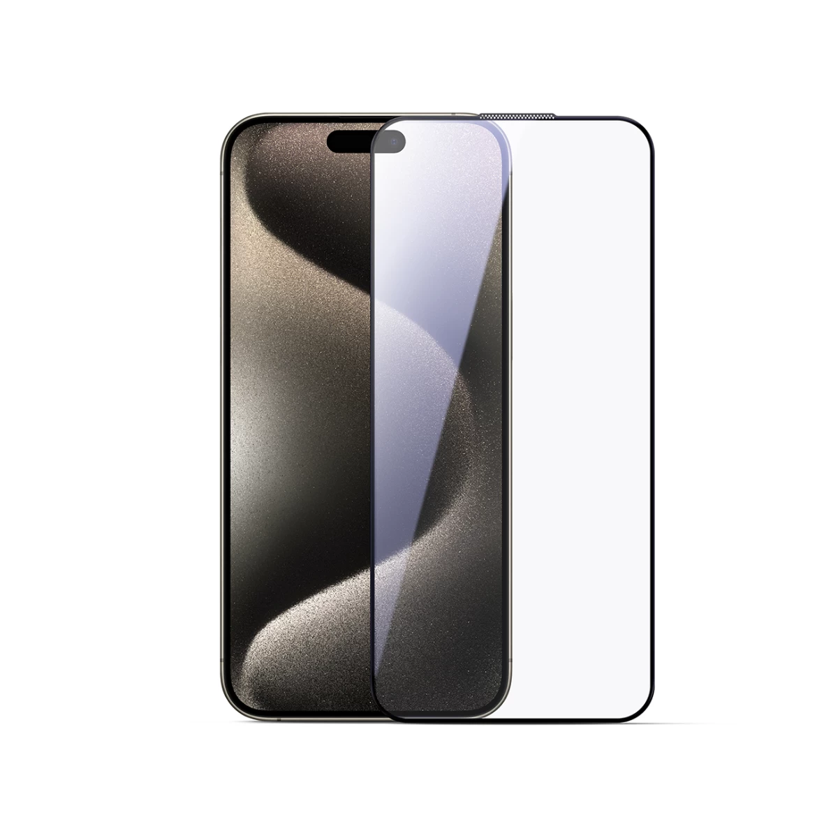 2,5d Hd Dulkėms Atsparus Grūdintas Stiklas Su Juodu Rėmeliu, Skirtas iphone 15 Plus/16 Plus