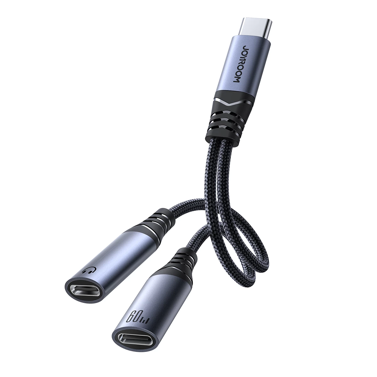 2in1 Adapterio įkroviklis + Ausinės Iš Usb-c į 2x Usb-c Juodos Spalvos 2in1 Adapterio įkroviklis + Ausinės Iš Usb-c į 2x Usb-c Juodos Spalvos