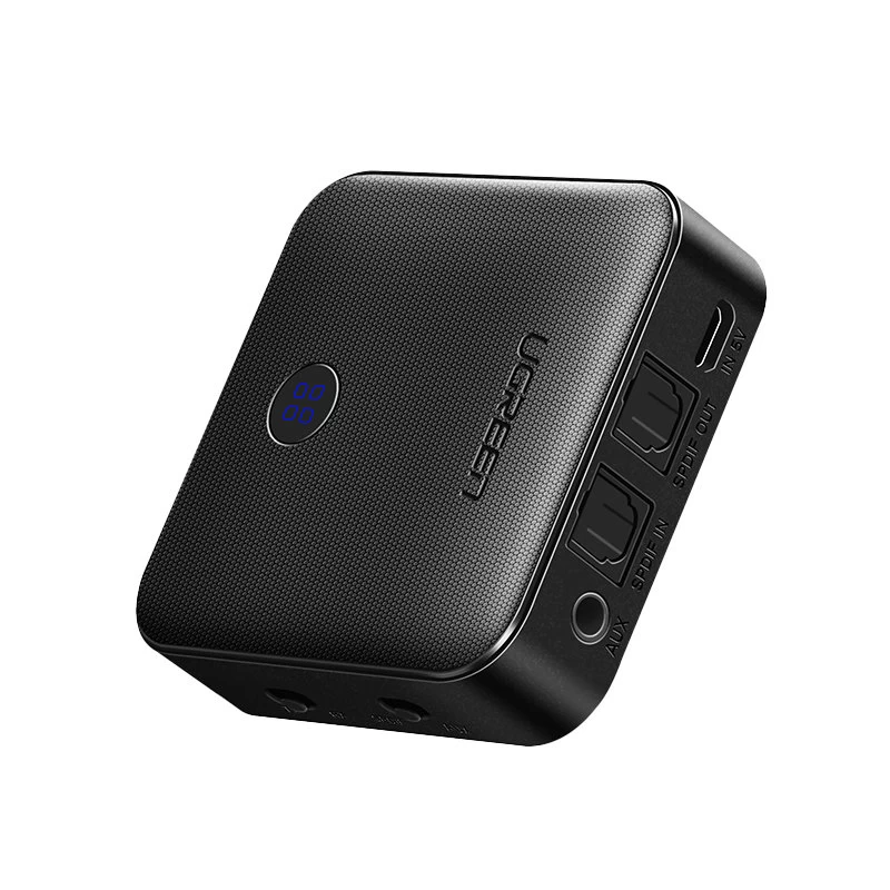 2in1 bluetooth Siųstuvas + Imtuvas 5.0 Muzikai Juodas