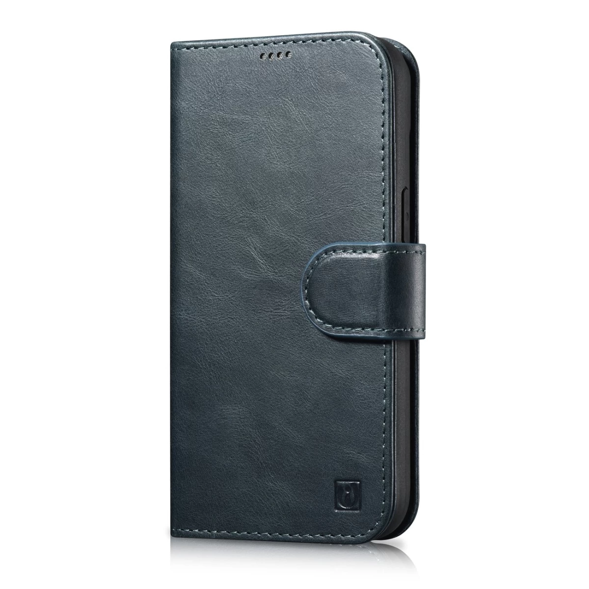 2in1 Odinis Dėklas Su Atlenkiamu Dangteliu Iphone 14 Pro Anti-rfid Oil Wax Wallet Case Blue