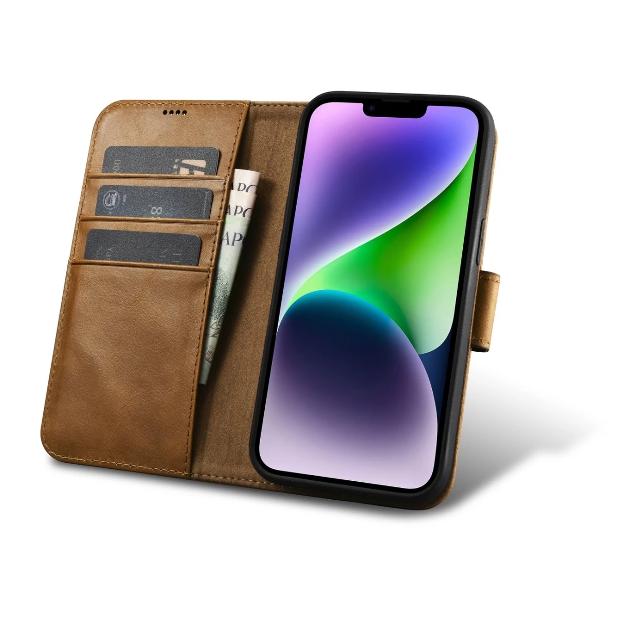 2in1 Odinis Dėklas Su Atverčiamu Dangteliu Iphone 14 Anti-rfid Oil Wax Wallet Case šviesiai Rudas 2in1 Odinis Dėklas Su Atverčiamu Dangteliu Iphone 14 Anti-rfid Oil Wax Wallet Case šviesiai Rudas