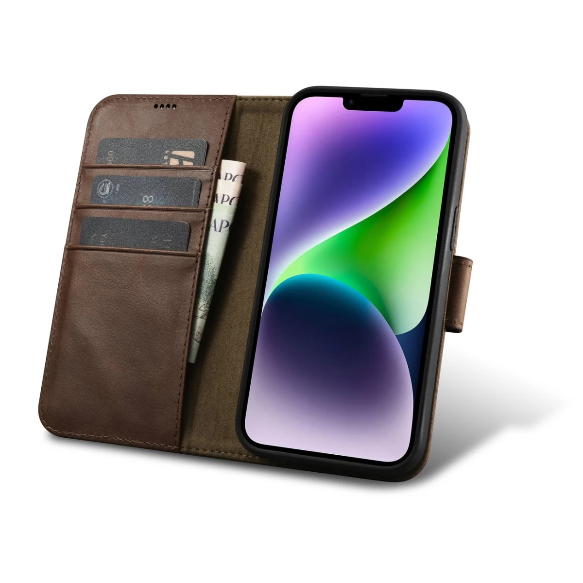 2in1 Odinis Dėklas Su Atverčiamu Dangteliu Iphone 14 Anti-rfid Oil Wax Wallet Case Tamsiai Rudas 2in1 Odinis Dėklas Su Atverčiamu Dangteliu Iphone 14 Anti-rfid Oil Wax Wallet Case Tamsiai Rudas