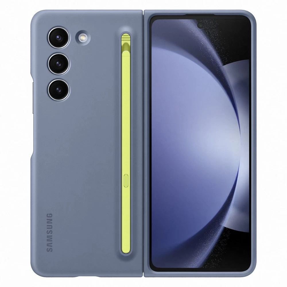 2in1 Silikoninis Dėklas Galaxy Z Fold 5 + Stylus Slim Case Blue