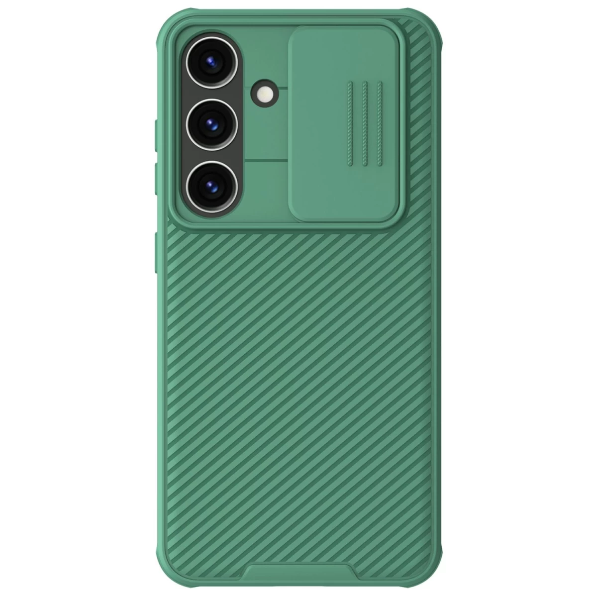 Nillkin Camshield Pro šarvuotas Dėklas Su Kameros Dangteliu Samsung Galaxy S24 - žalias