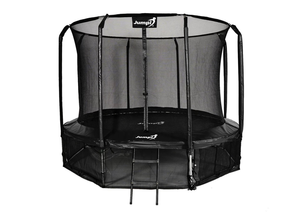 Sodo Batutas Jumpi 312cm/10ft Maxy Comfort Juodas Su Vidaus Tinkleliu
