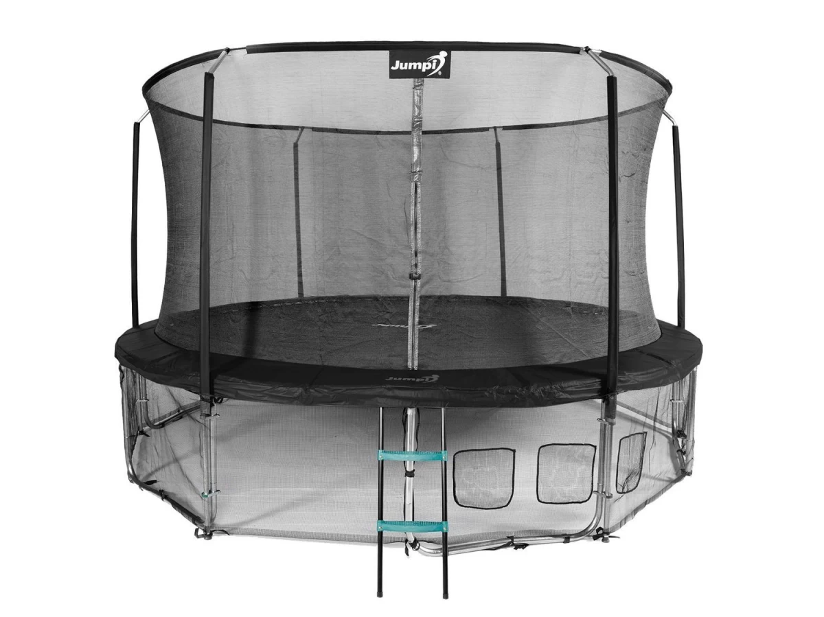 Sodo Batutas Jumpi 435cm/14ft Maxy Comfort Juodas Su Vidiniu Tinklu