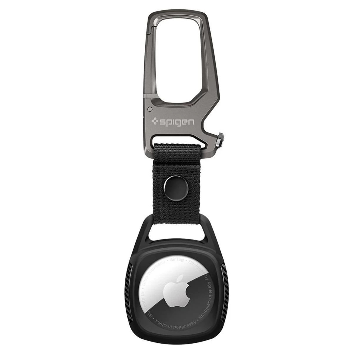 spigen Rugged Armor Dėklas apple Airtag - Matinės Juodos Spalvos